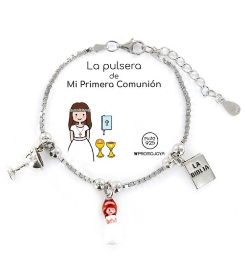 Pulsera de plata 'Primera Comunión'