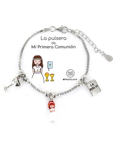 Pulsera de plata 'Primera Comunión'