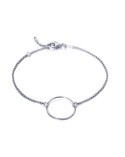 Pulsera leCarré de plata con aro