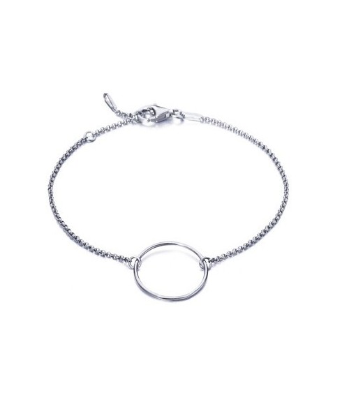 Pulsera leCarré de plata con aro