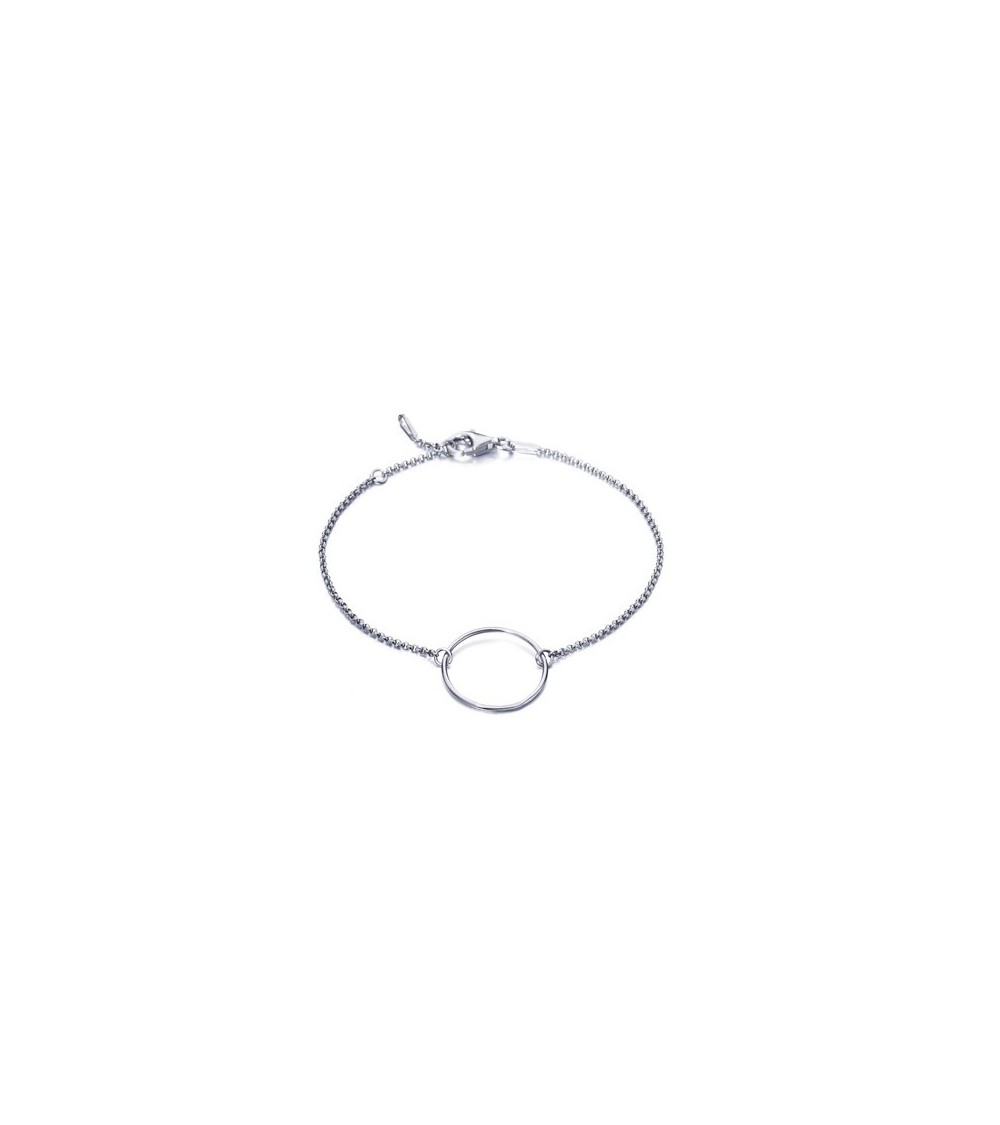 Pulsera leCarré de plata con aro