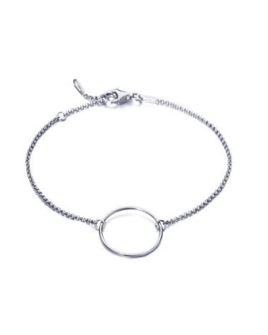 Pulsera leCarré de plata con aro