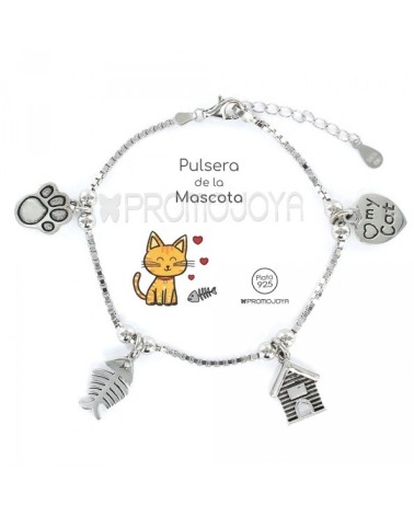 Pulsera "Eres lo Más" Mascota Gato - Plata de Ley