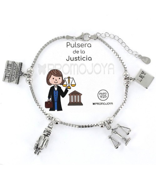 Pulsera de la Justicia plata 'Eres lo más'