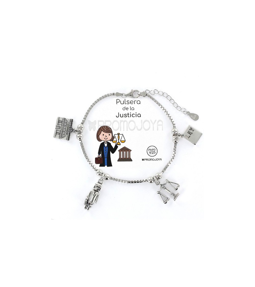 Pulsera de la Justicia plata 'Eres lo más'