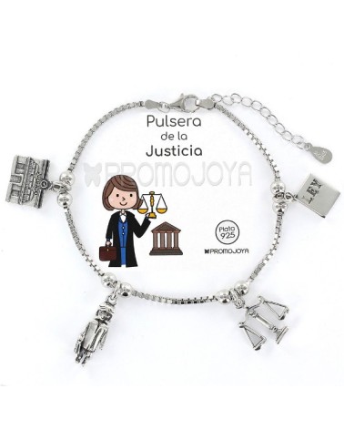 Pulsera de la Justicia plata 'Eres lo más'