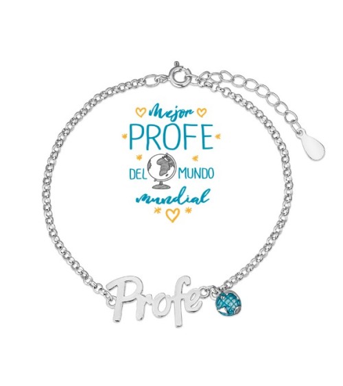 Pulsera plata Mejor Profe