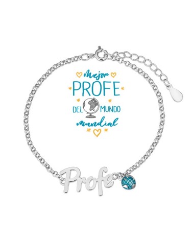 Pulsera plata Mejor Profe