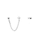 Set de Pendientes PDPAOLA \'Musketeer\' plateados AR02-384-U