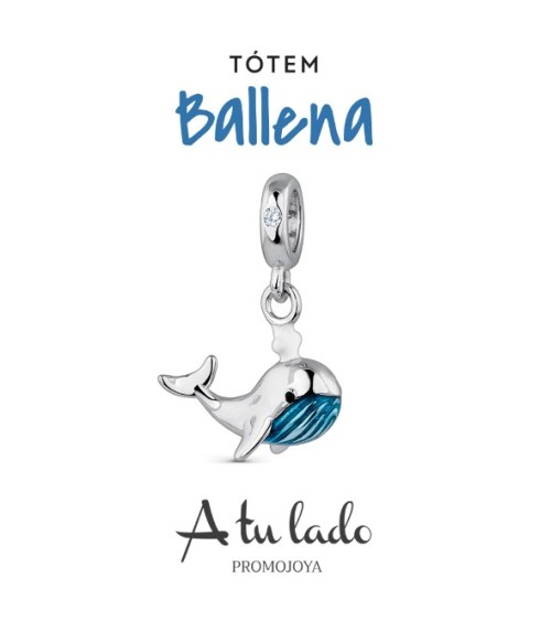 Abalorio de plata Totem Ballena