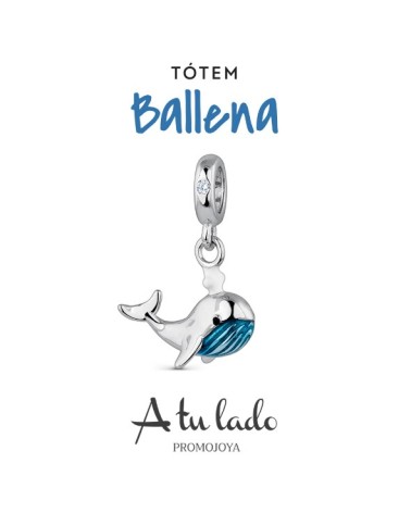 Abalorio de plata Totem Ballena