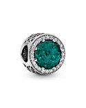 Charm de plata cristal verde