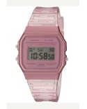 Reloj Casio vintage rosa transparente F-91WS-4EF