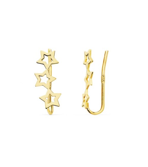 Pendientes Oro trepadores estrellas