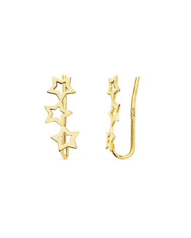 Pendientes Oro trepadores estrellas