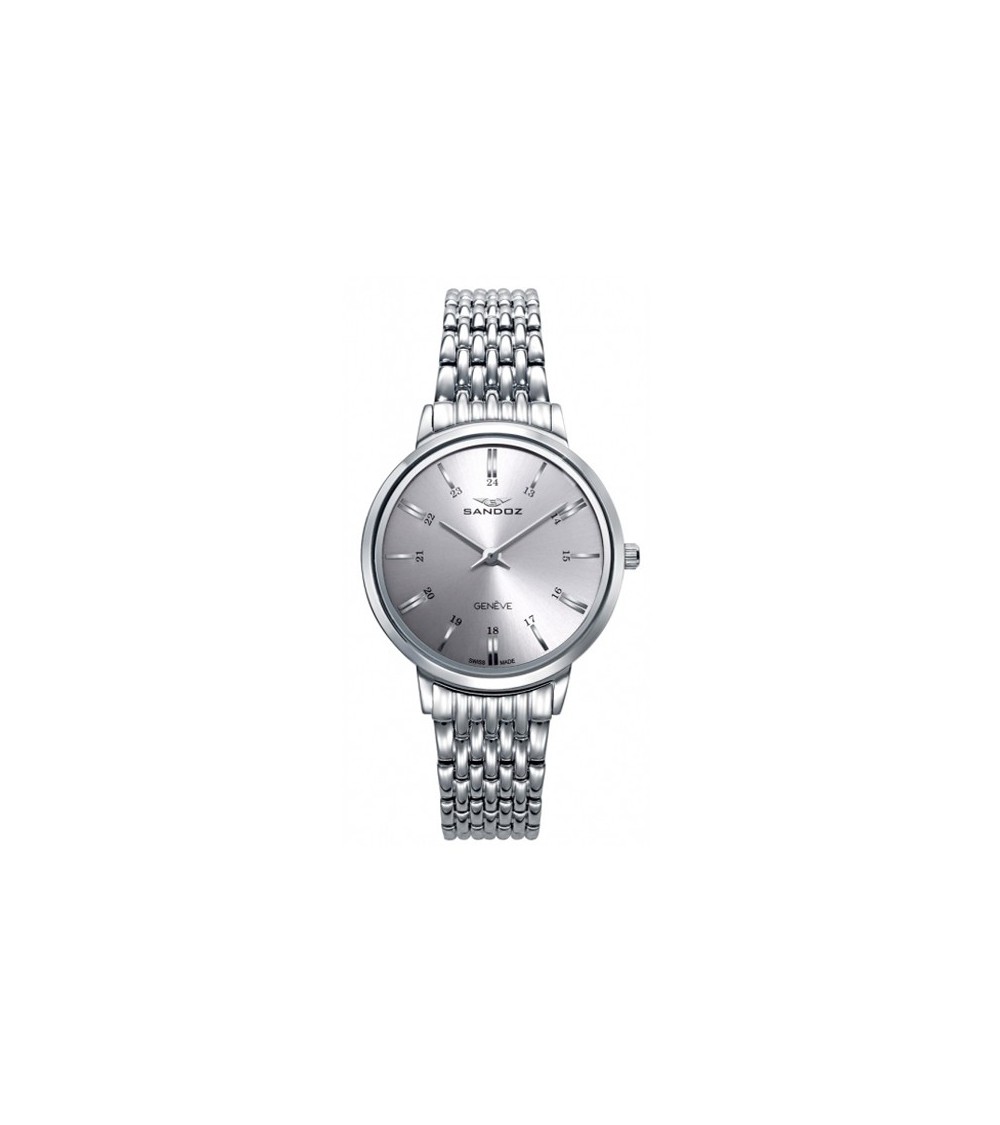 Reloj Sandoz acero y zafiro señora 81382-07