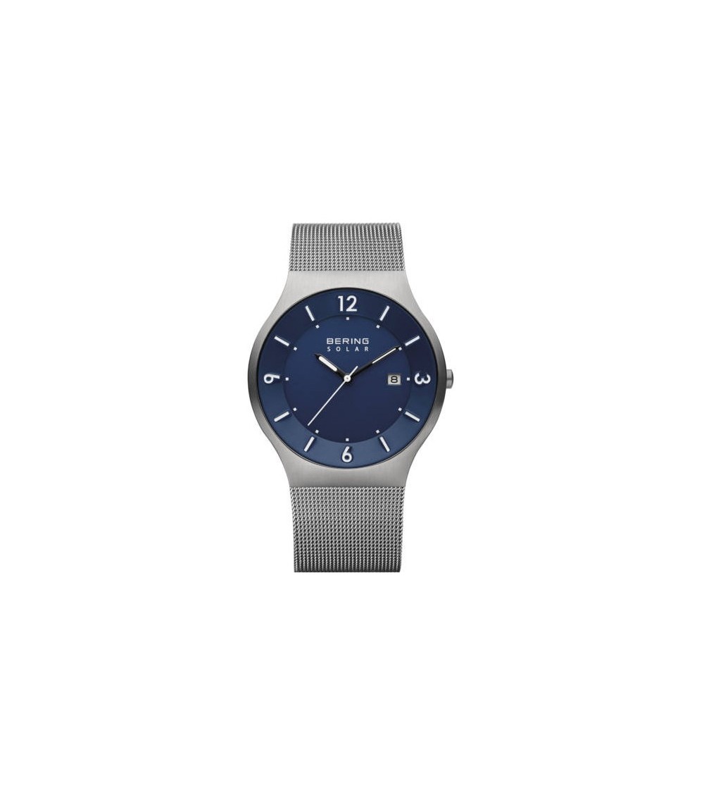 Bering Solar De Hombre (42 Mm) Esfera Azul / Pulsera De Acero Inoxidable  Negro 14442-727 - First Class Watches™ ESP