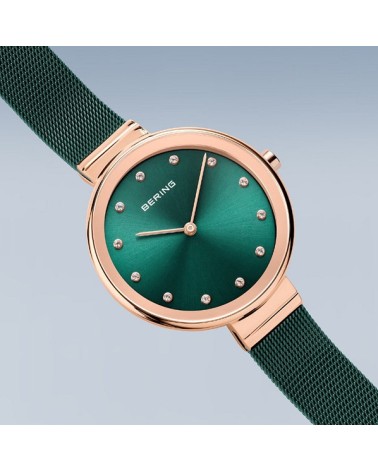 Reloj Bering verde rosado 12034-868