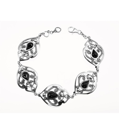 Pulsera de plata Fink azabache 'Intemporal' T065023