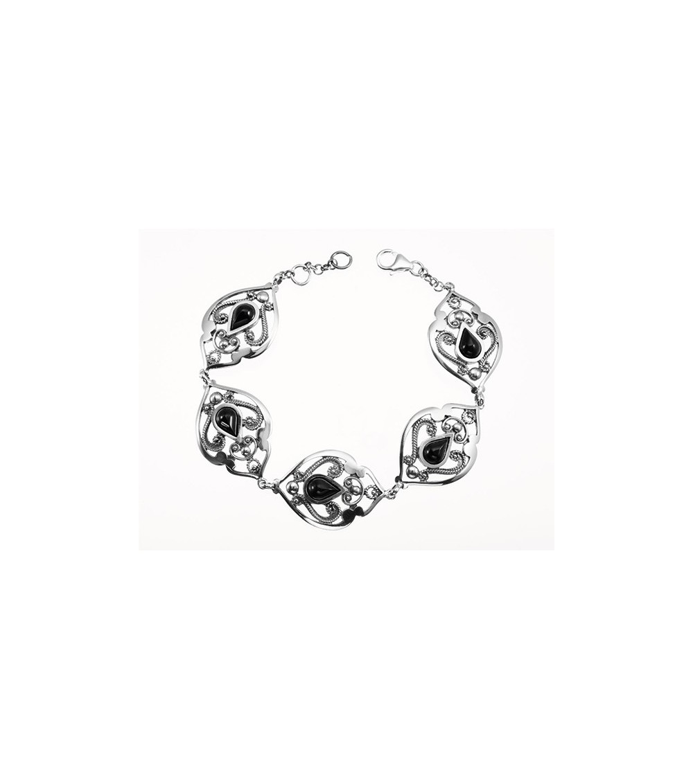 Pulsera de plata Fink azabache 'Intemporal' T065023