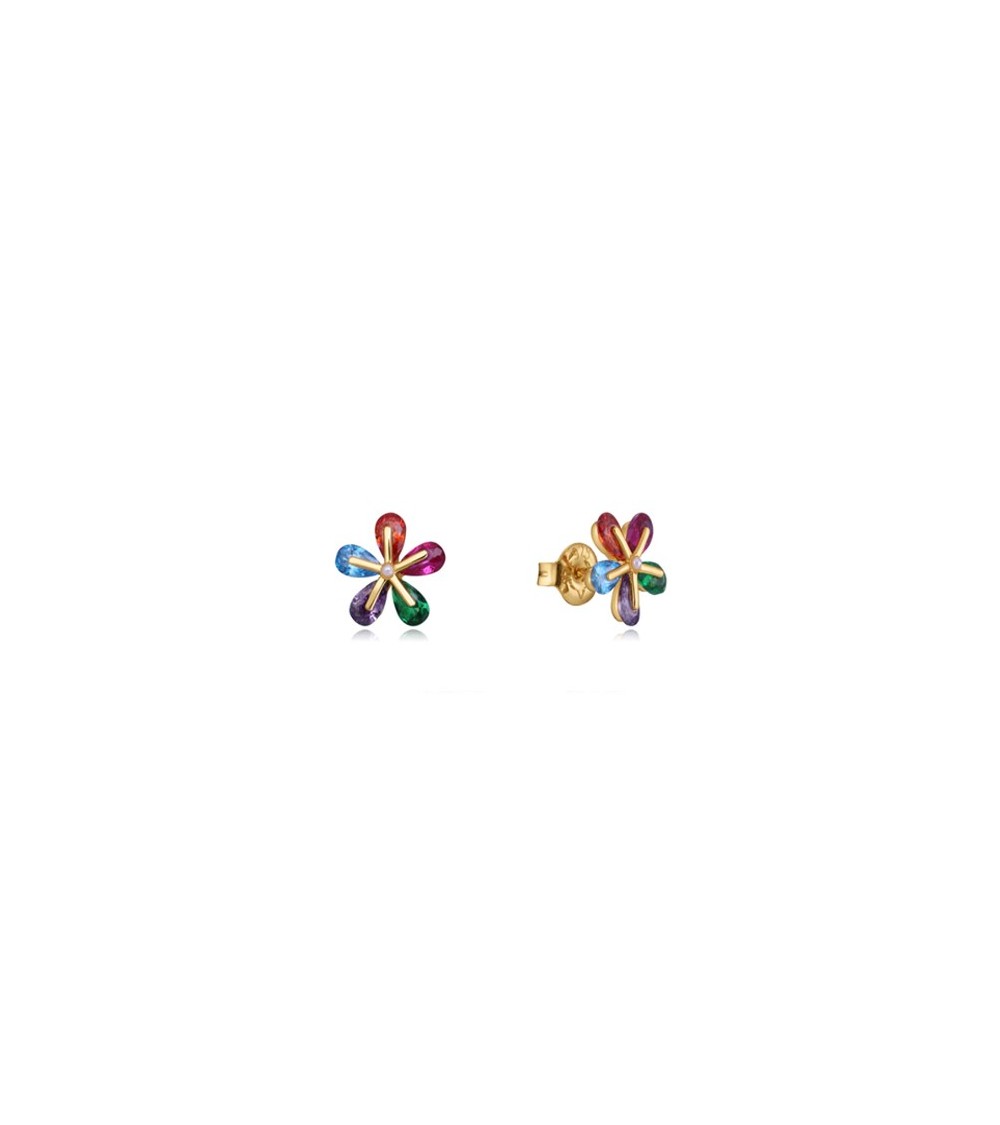 Pendientes Viceroy flor de colores 13083E100-99