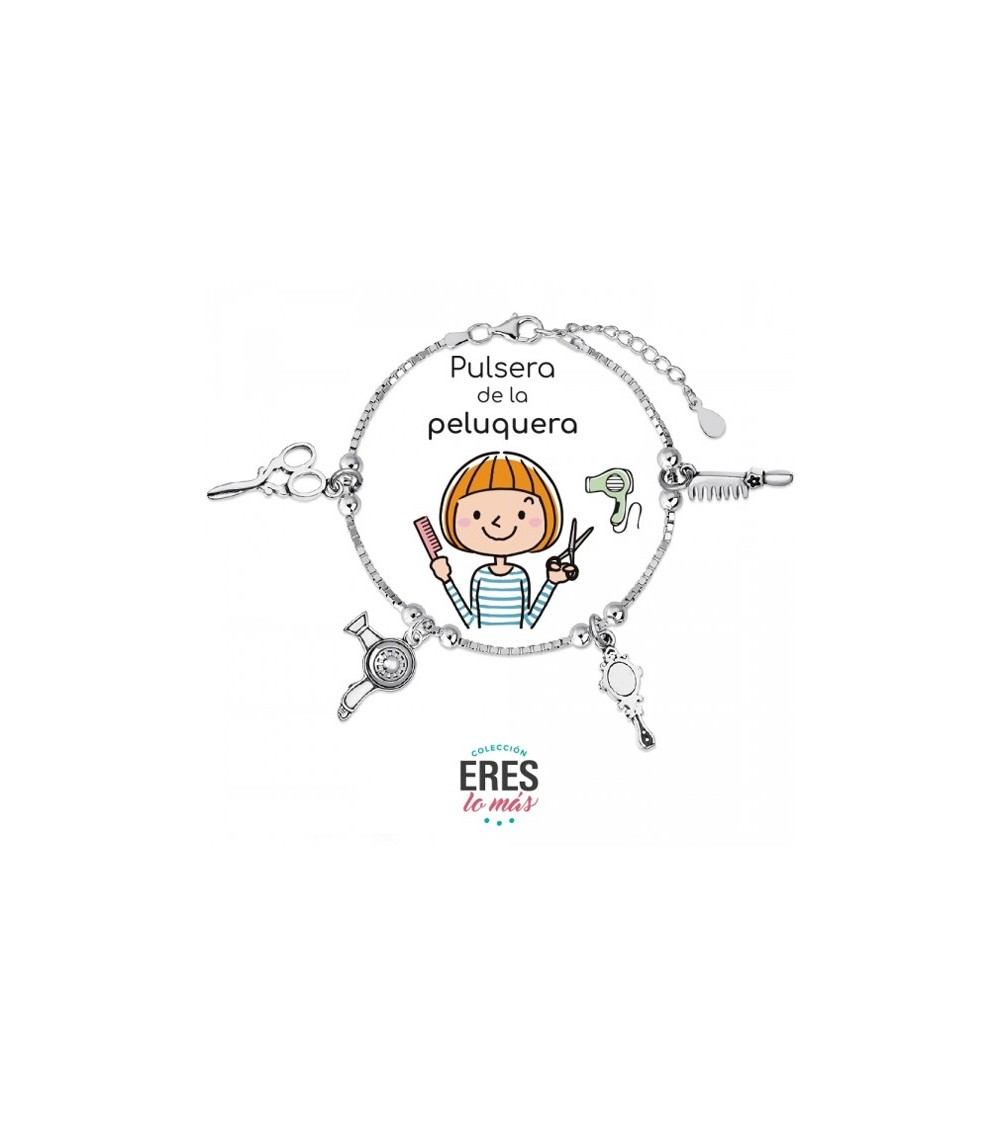 Pulsera "Eres lo Más" Peluquera - Plata de Ley