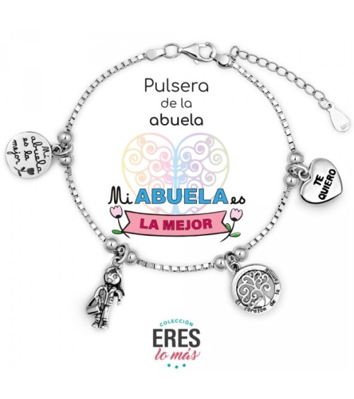 Pulsera plata Abuela 'Eres lo más' 9107866