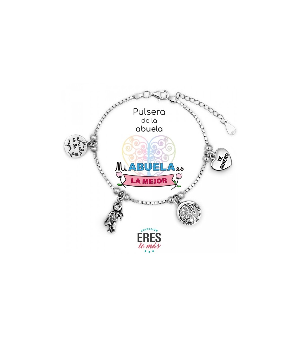 Pulsera plata Abuela 'Eres lo más' 9107866