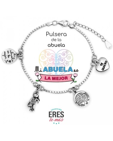 Pulsera plata Abuela 'Eres lo más' 9107866