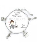 Pulsera plata \'Veterinaria\' 9105402