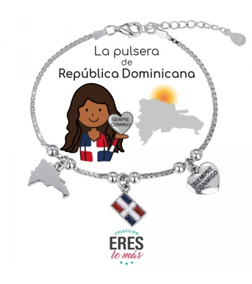 Pulsera plata 'República Dominicana' 9115507