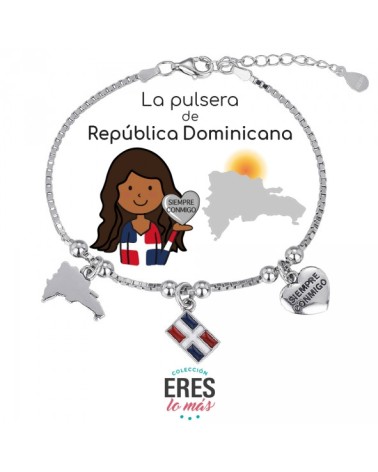 Pulsera plata 'República Dominicana' 9115507