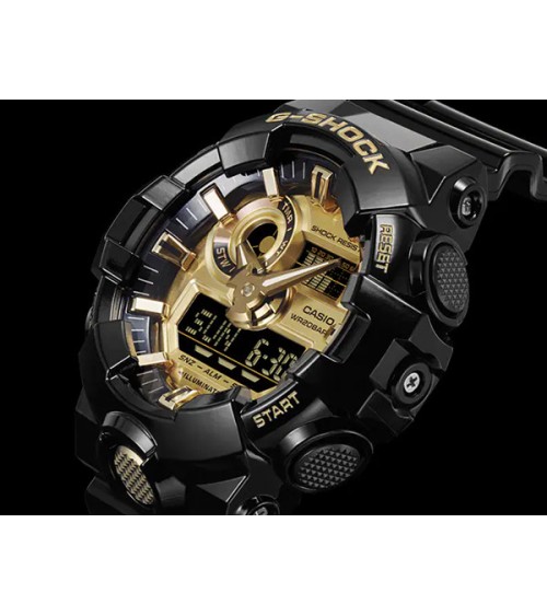 Reloj G-SHOCK negro dorado GA-710GB-1A