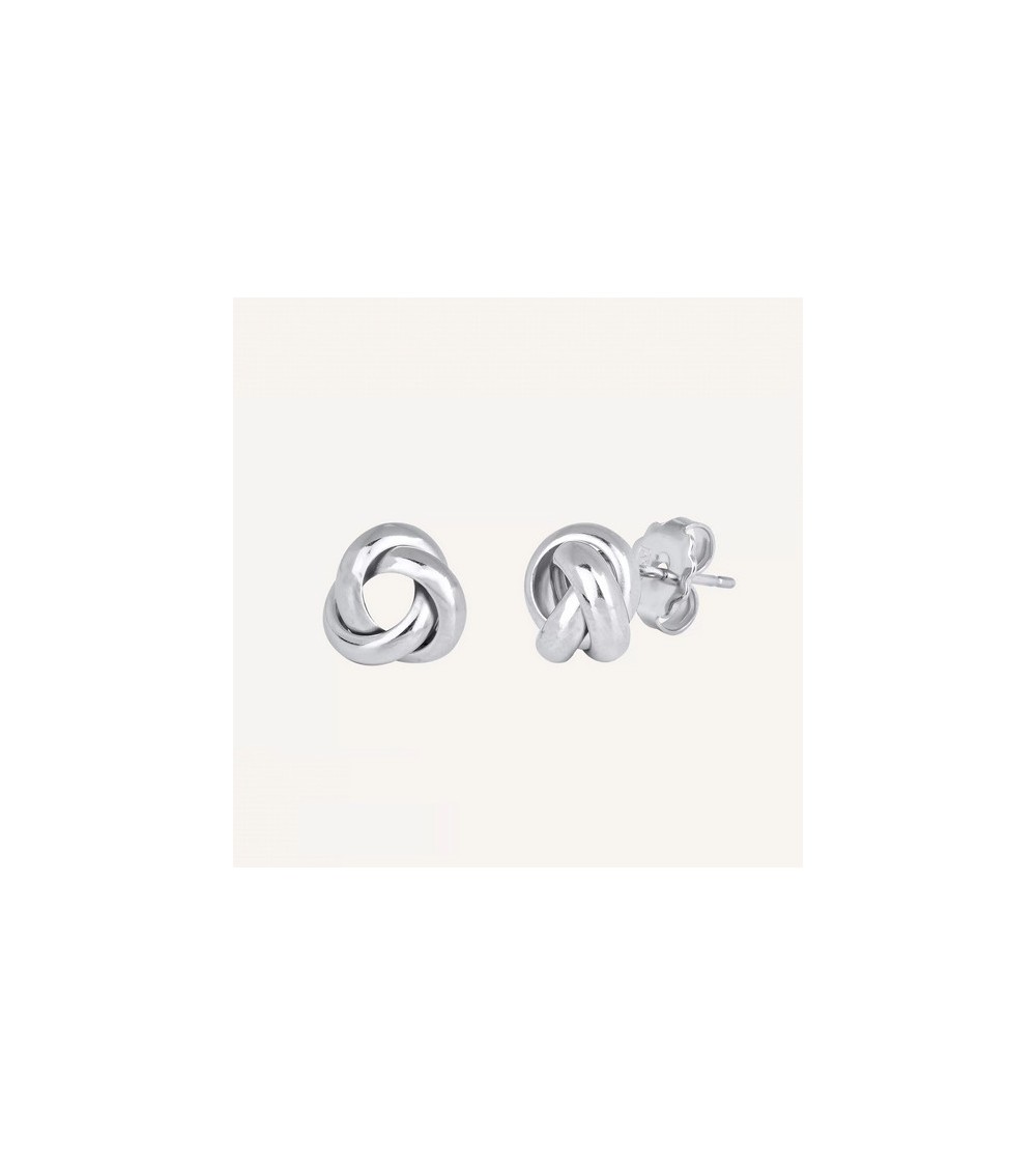 Pendientes Vidal & Vidal Nudo grande plateado Q3302A