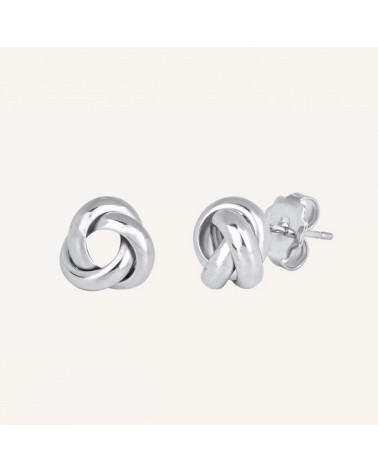 Pendientes Vidal & Vidal Nudo grande plateado Q3302A