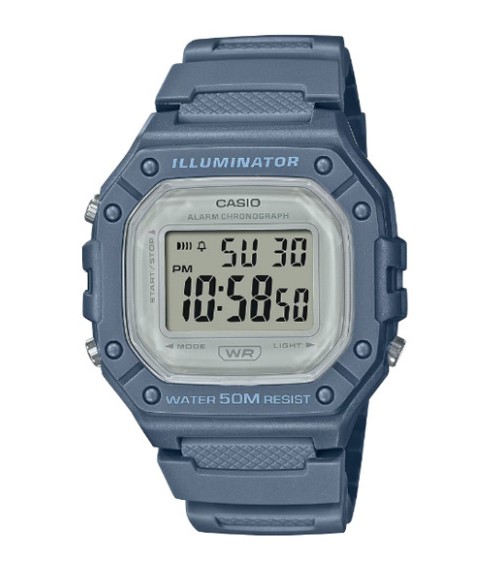 Reloj Casio digital azul W-218HC-2AV