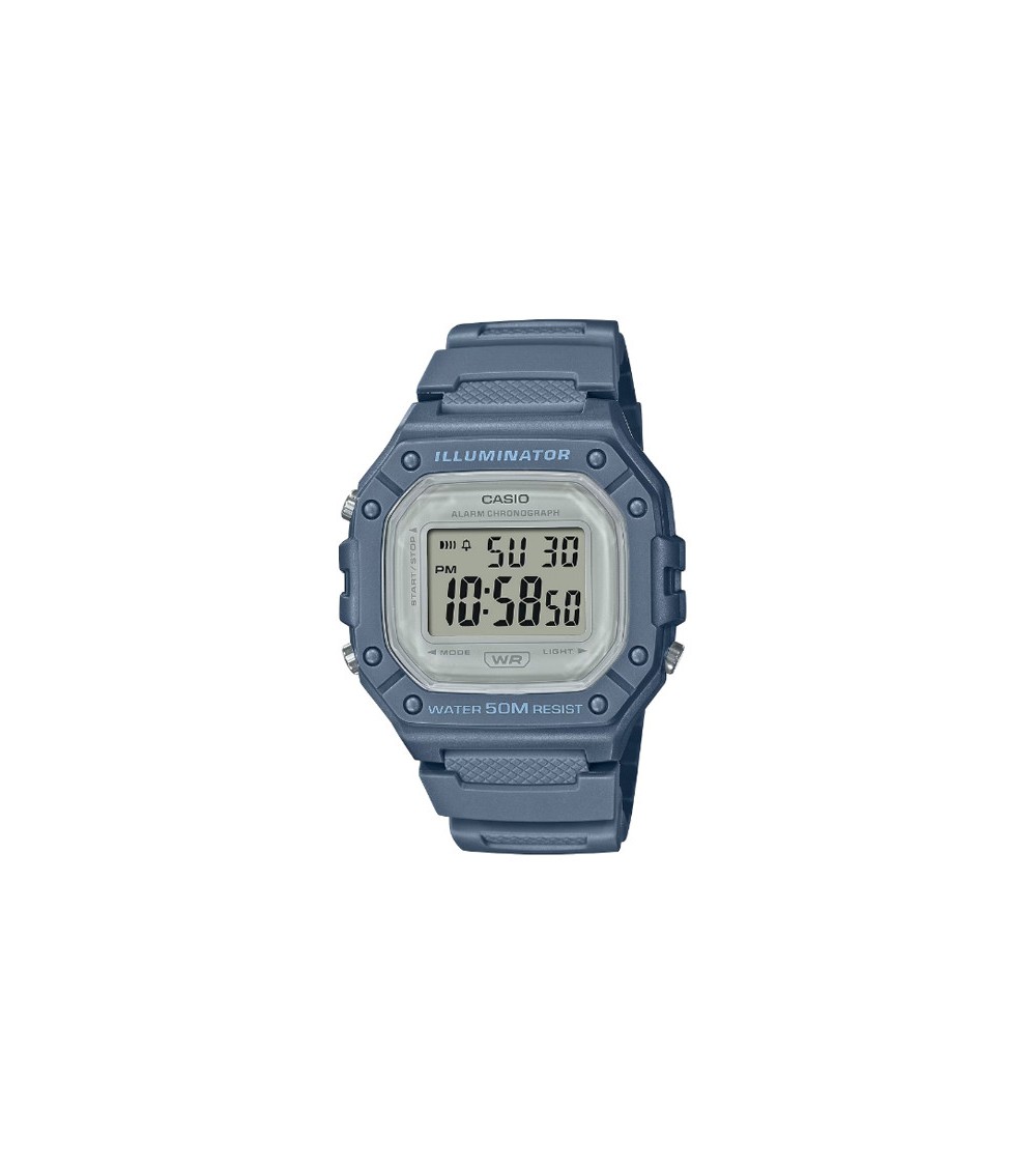 Reloj Casio digital azul W-218HC-2AV