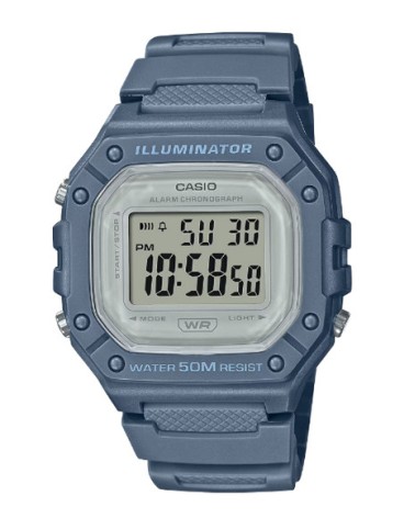 Reloj Casio digital azul W-218HC-2AV