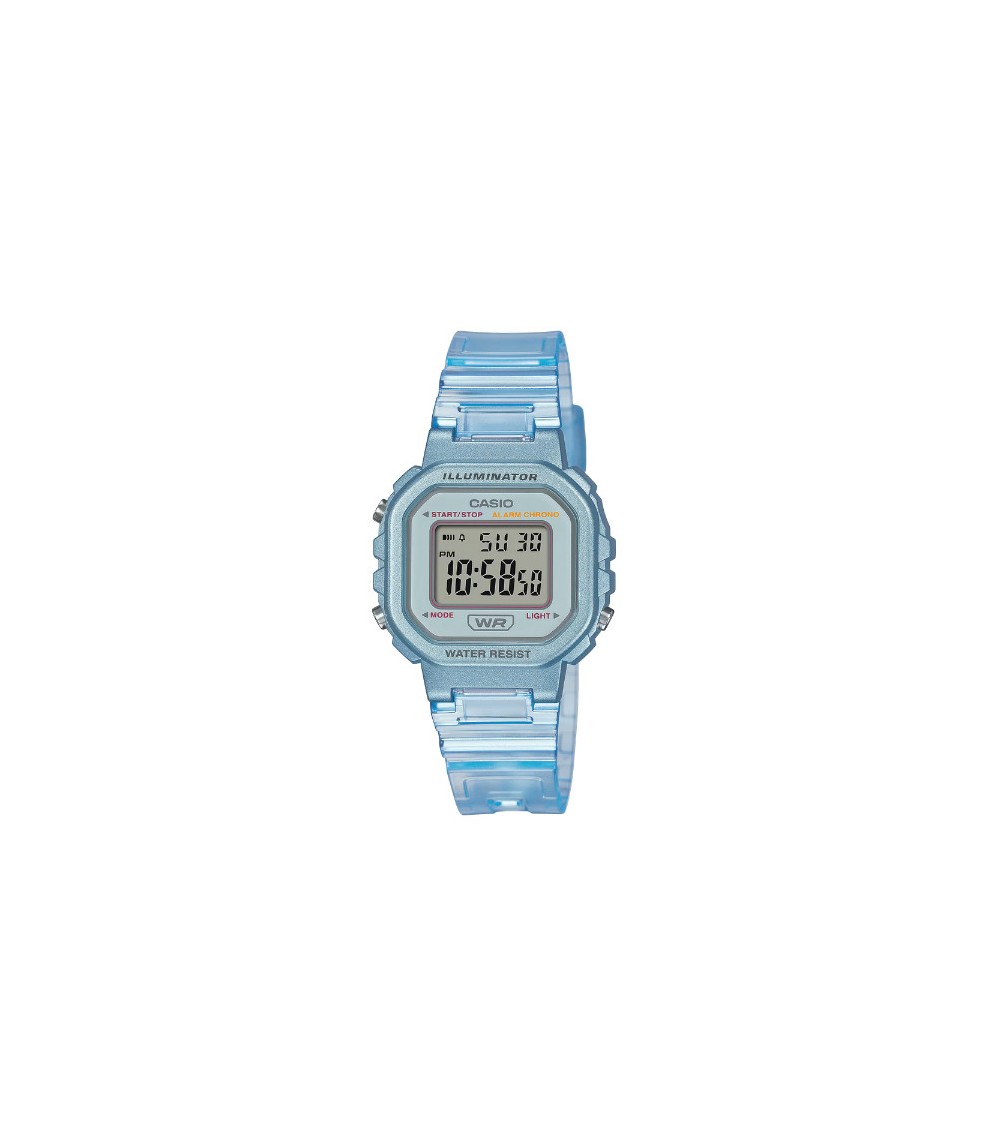 Reloj azul Casio niño transparente LA-20WHS-2A