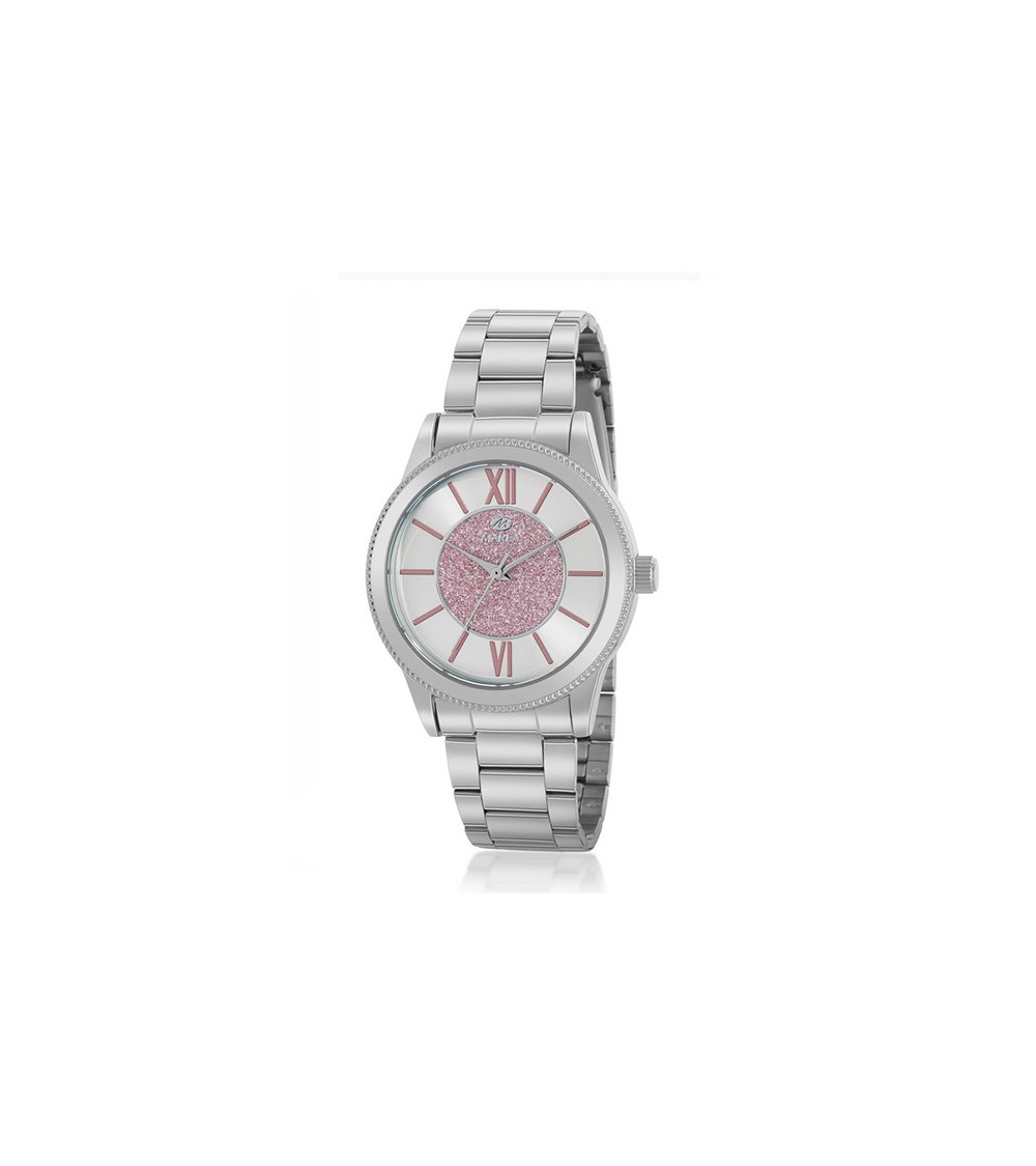 Reloj Marea acero y purpurina rosa B41355/4