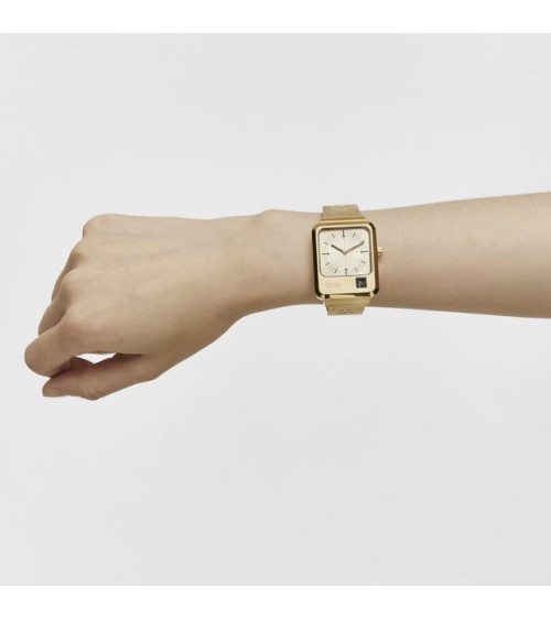Reloj TOUS Mars Dorado con Caja Cuadrada y Correa de Malla | Joyería Onix Lugo