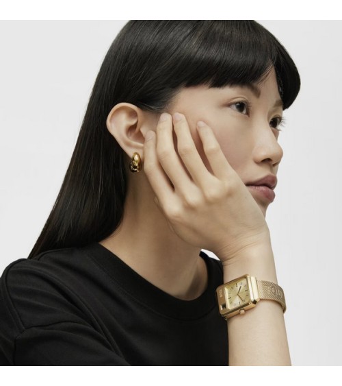 Reloj TOUS Mars Dorado con Caja Cuadrada y Correa de Malla | Joyería Onix Lugo