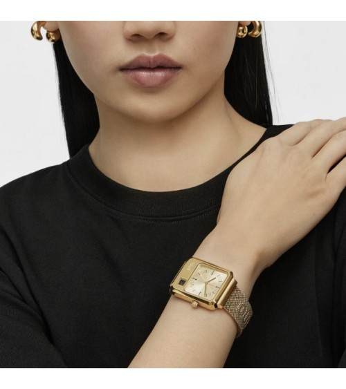 Reloj TOUS Mars Dorado con Caja Cuadrada y Correa de Malla | Joyería Onix Lugo