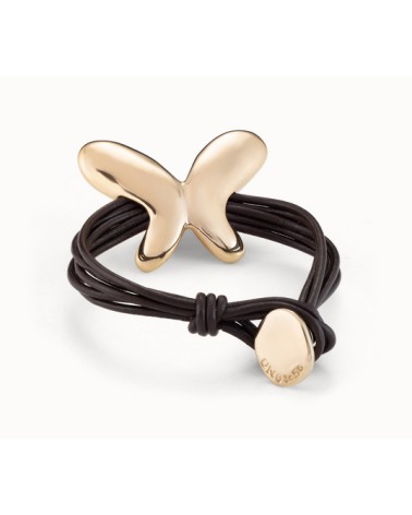 Pulsera Uno de 50 dorada 'Butterfly effect' PUL2377