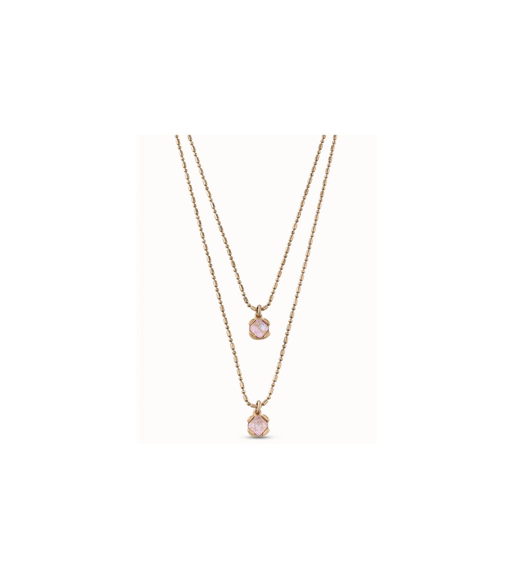 Collar 'Aura Pink' Uno de 50 dorado COL1866RSAORO