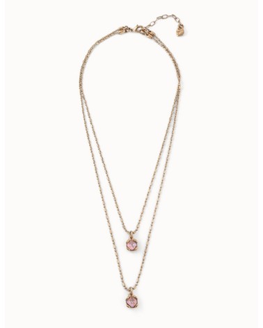 Collar 'Aura Pink' Uno de 50 dorado COL1866RSAORO
