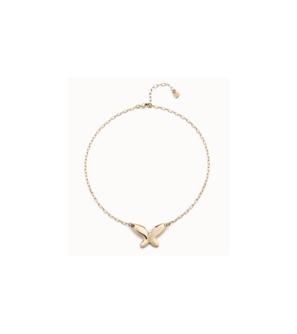 Collar dorado Uno de 50 'Butterfly effect' COL1864ORO