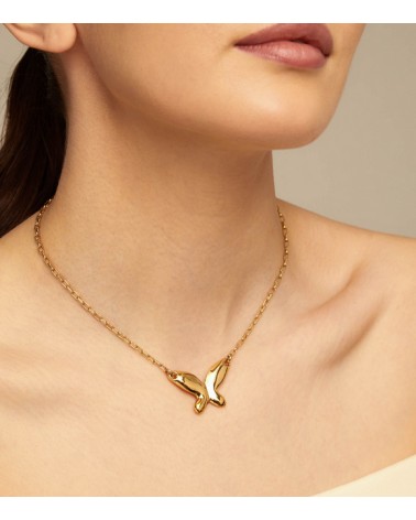Collar dorado Uno de 50 'Butterfly effect' COL1864ORO