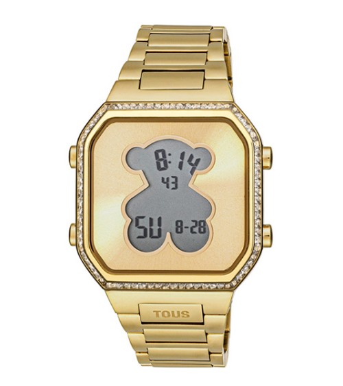 Reloj TOUS digital dorado D-Bear 3000131300