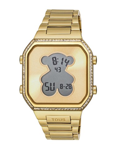 Reloj TOUS digital dorado D-Bear 3000131300